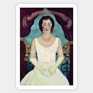 Portrait of a Woman in White by Frida Kahlo Sticker